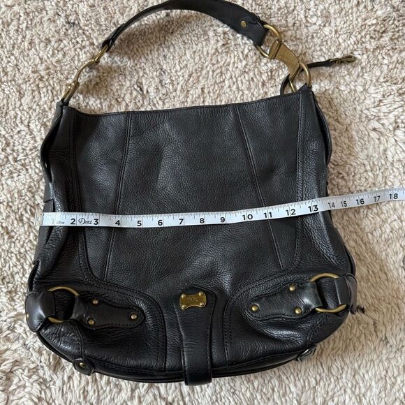 MICHAEL Michael Kors Espresso Black Leather Hobo Shoulder Bag - Picture 14 of 16